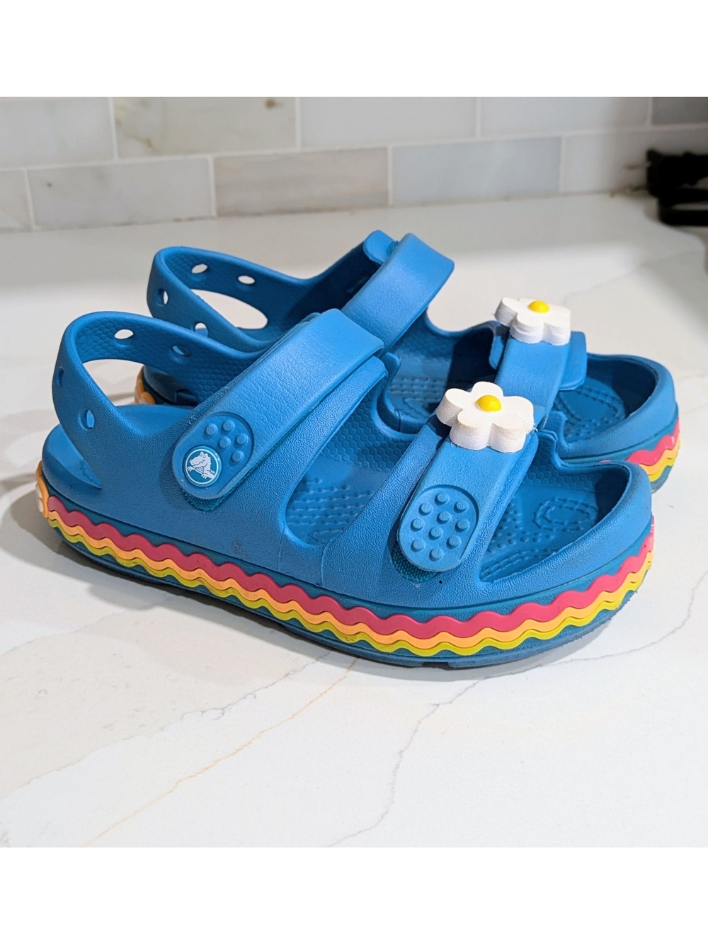 CROCS - Blue Crocband Cruiser Sandals